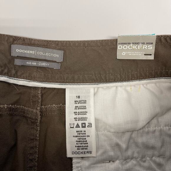 DOCKERS Capri Size 16 Mid Rise Curvy Fit Calf Length - Picture 4 of 12